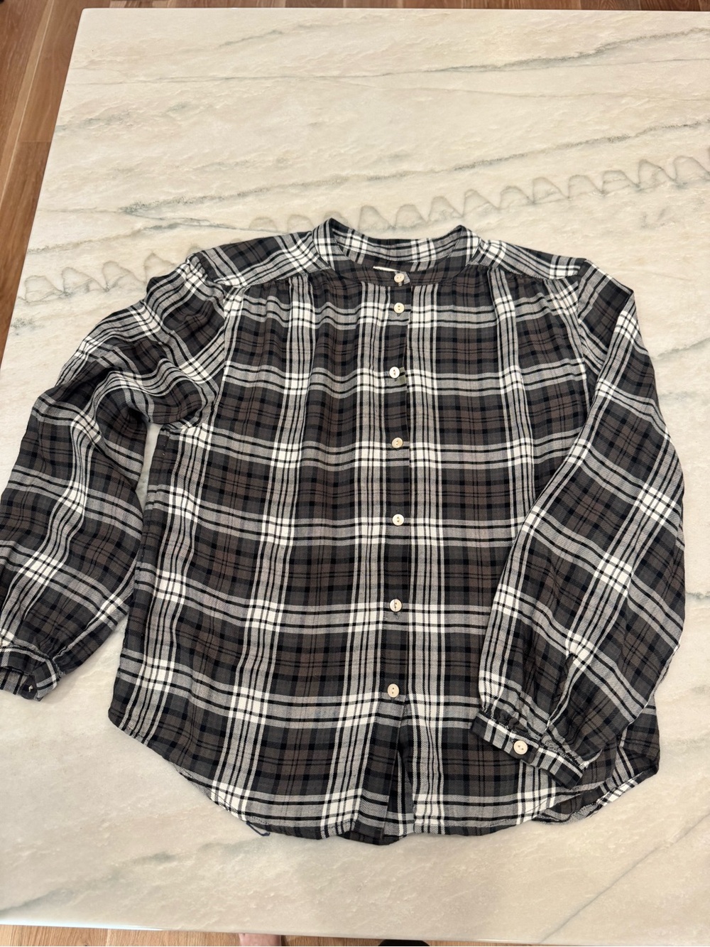 Faherty Drift Top in Timberwood Plaid Size S